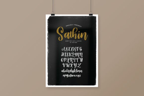 Sathin Font PNG with transparent background - Preview 3