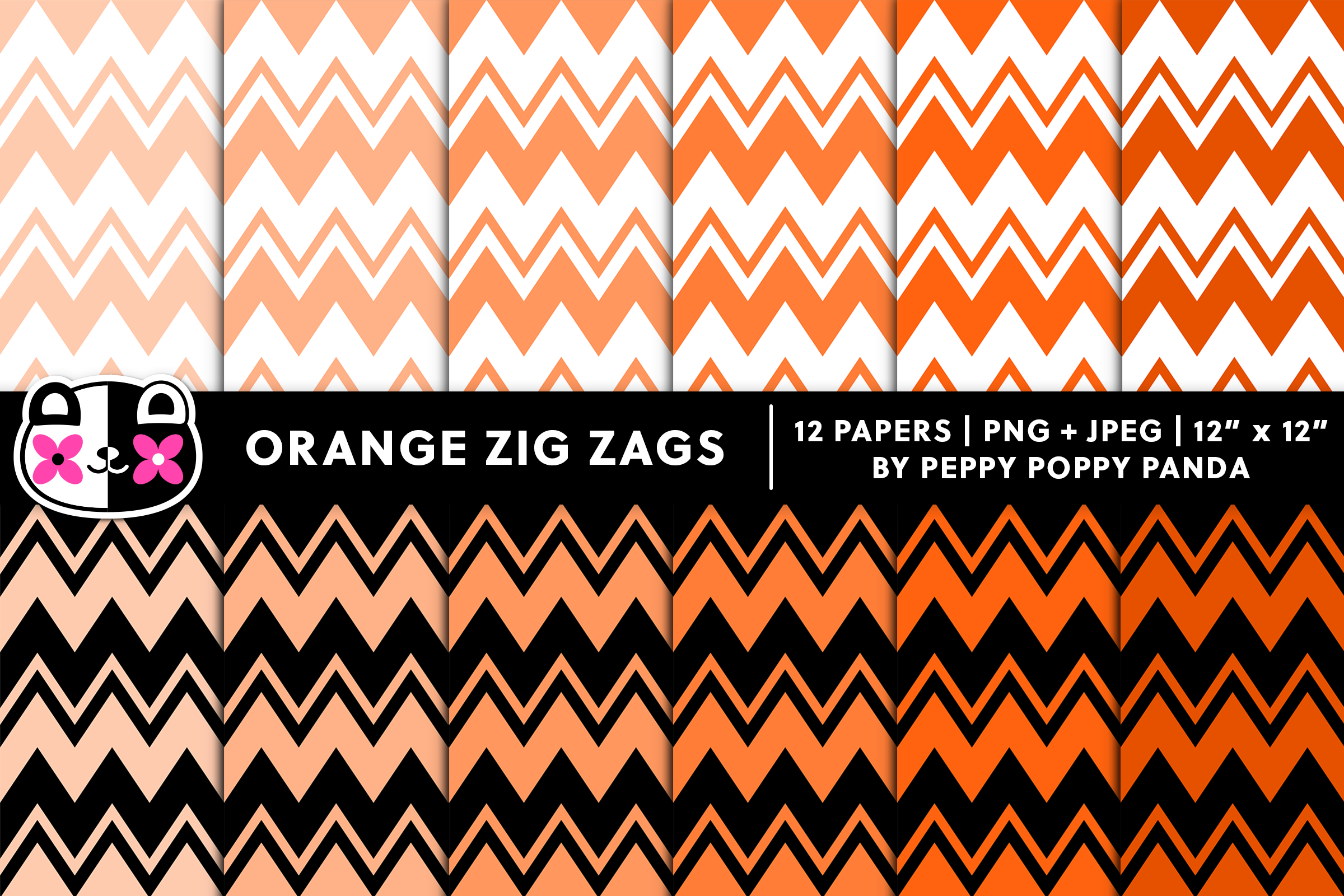Seamless Chevron Zig Zag Digital Paper Graphic by Peppy Poppy Panda ...