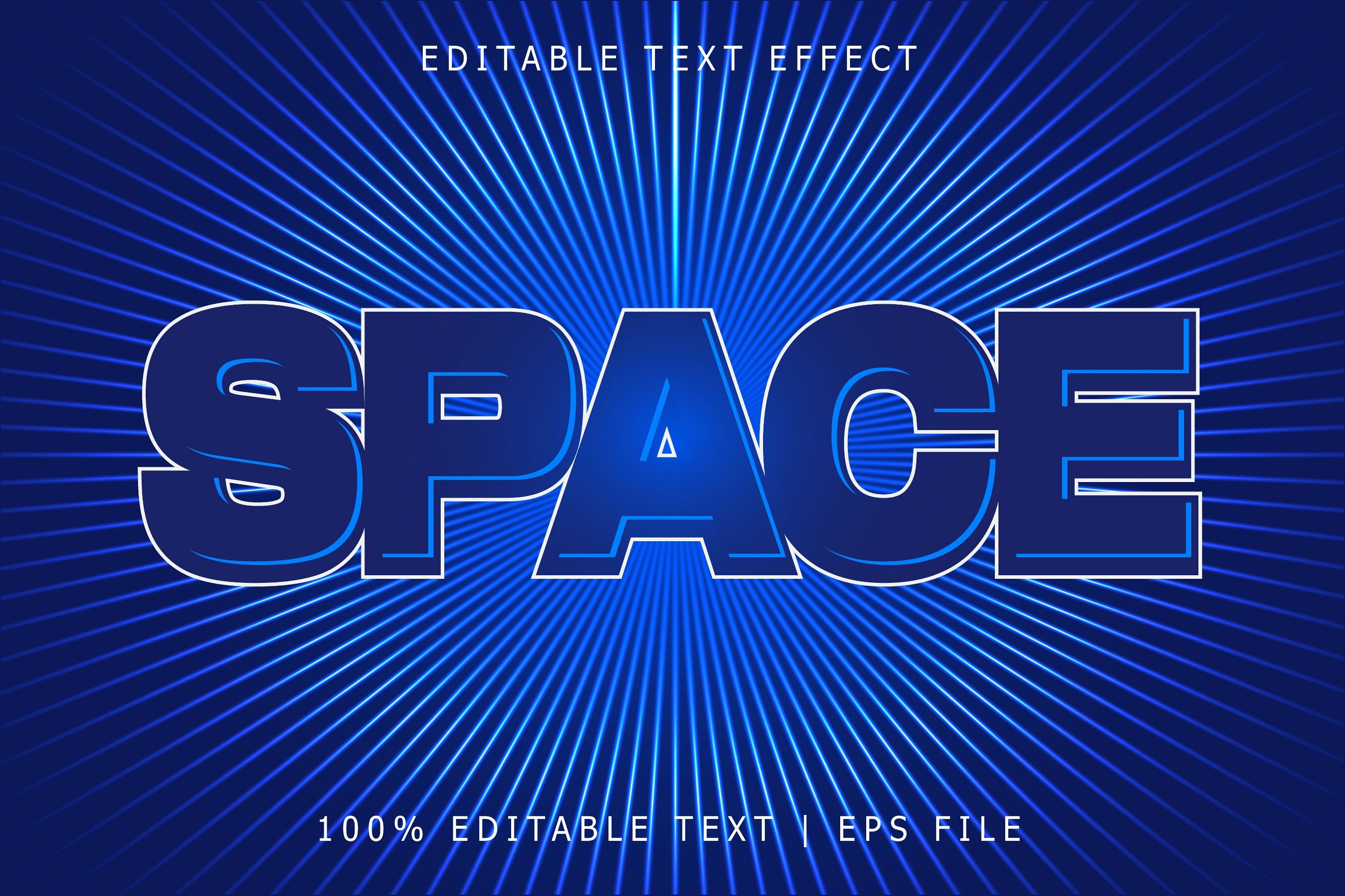 Space Editable Text Effect Graphic by novian.pitulas · Creative Fabrica