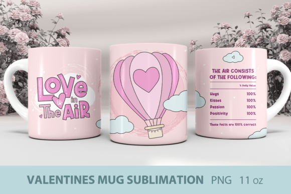 Valentines Day Sublimation Mug Designs Graphics
