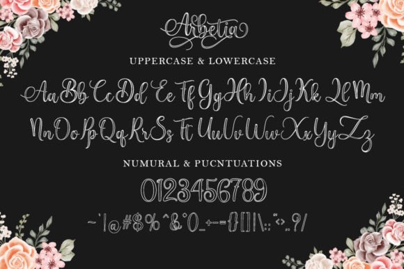 Arbetia Font PNG with transparent background - Preview 4