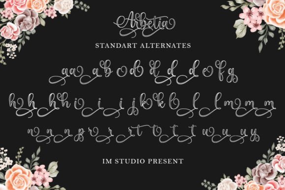 Arbetia Font PNG with transparent background - Preview 5