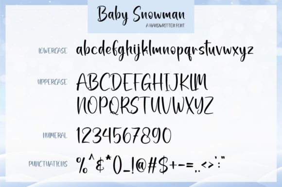 Baby Snowman Font - Preview 6