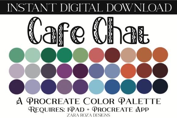 Cafe Chat Procreate Color Palette