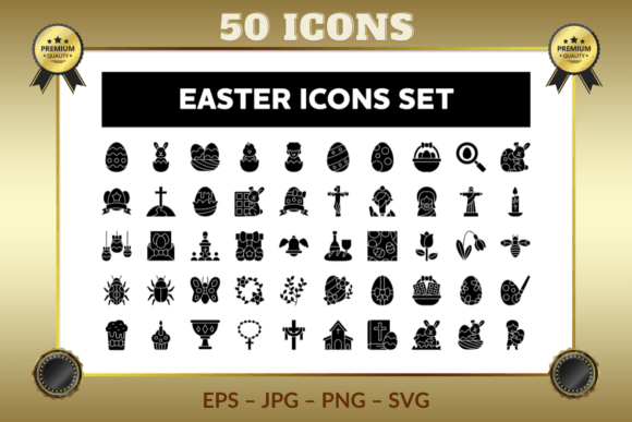 Easter Glyph Icons