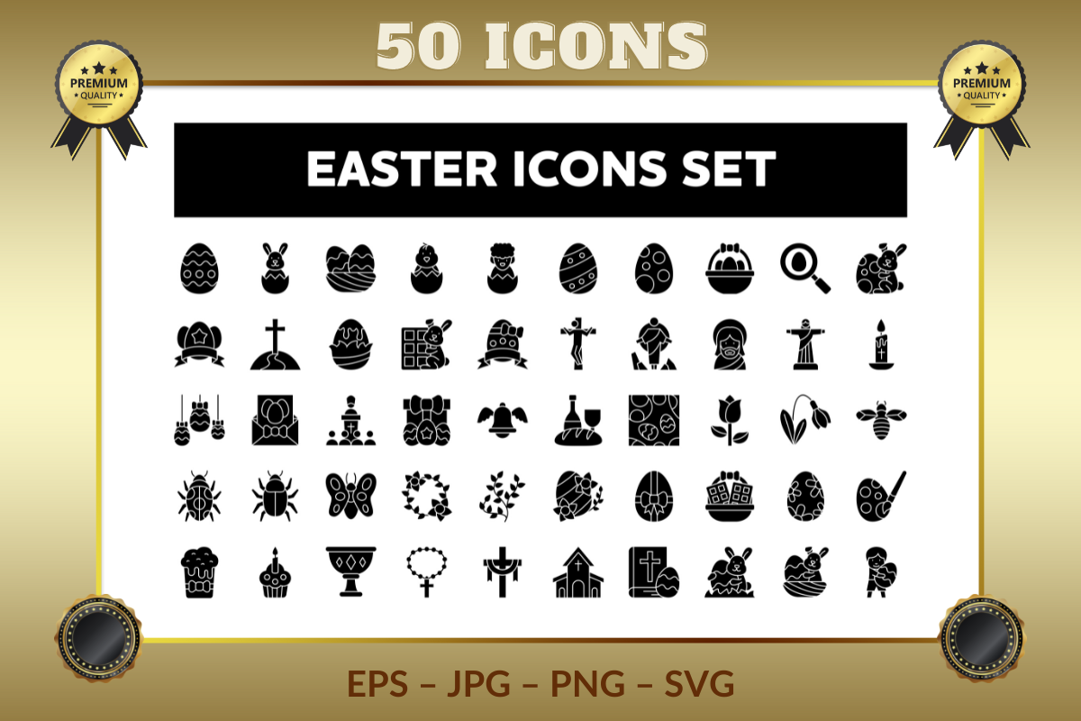 Easter Glyph Icons