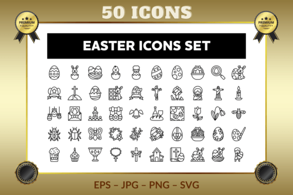 Easter Outline Icons