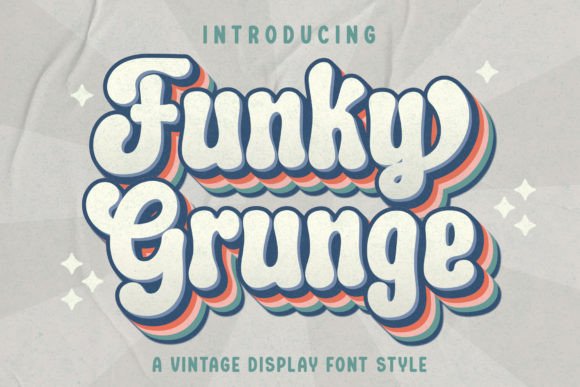 Preview specimen of Funky Grunge display font