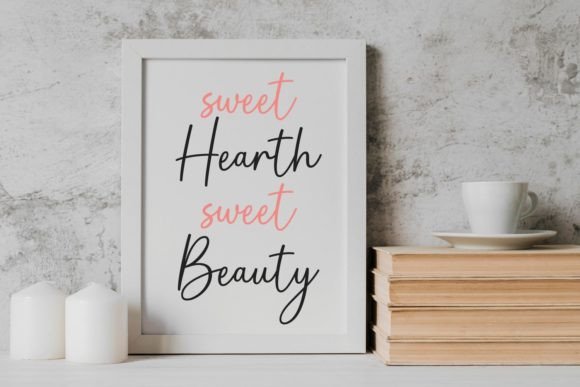 Hello Hearly Font PNG with transparent background - Preview 1