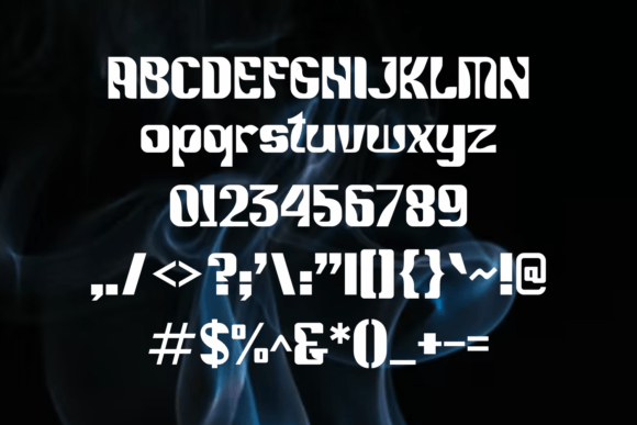 Keranos Font PNG with transparent background - Preview 1