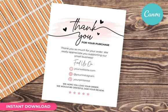 Thank You Card Business Template Canva