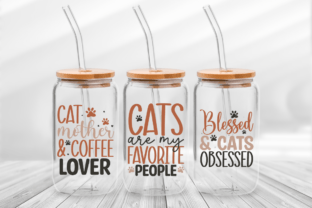 Cat Mom Libbey Glass SVG Bundle Graphic by Regulrcrative · Creative Fabrica