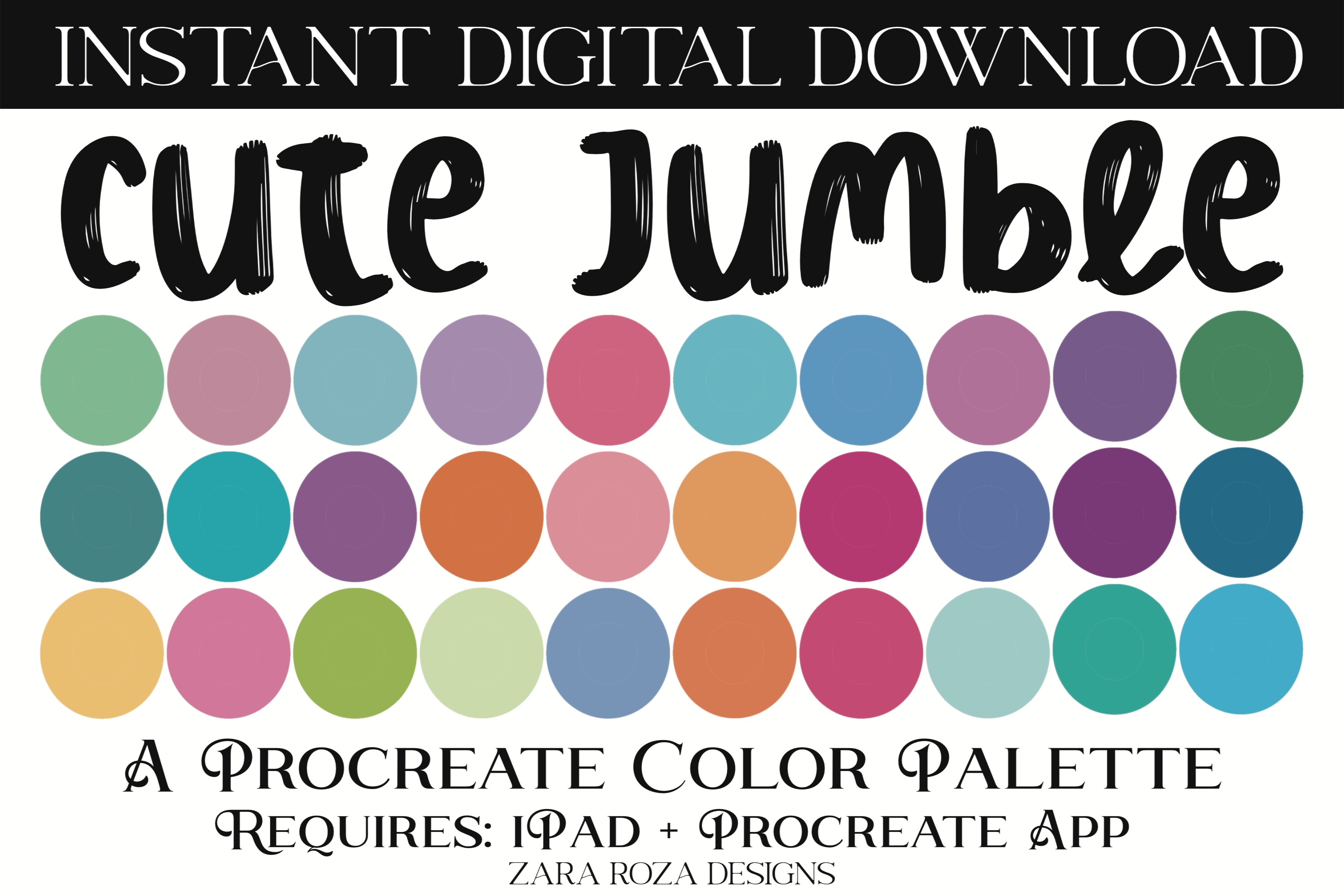 Cute Jumble Procreate Color Palette