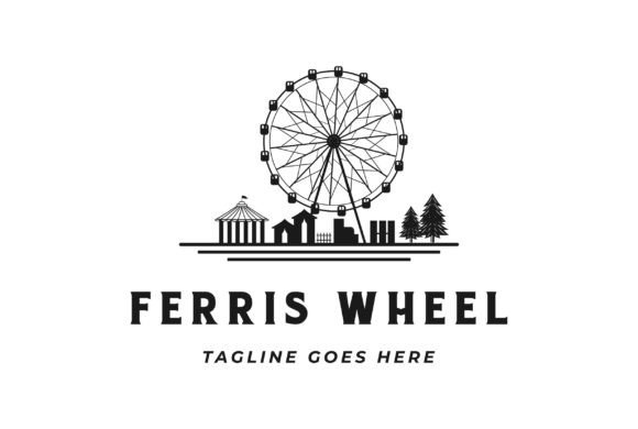 Ferris Wheel with Fun Circus Park Logo