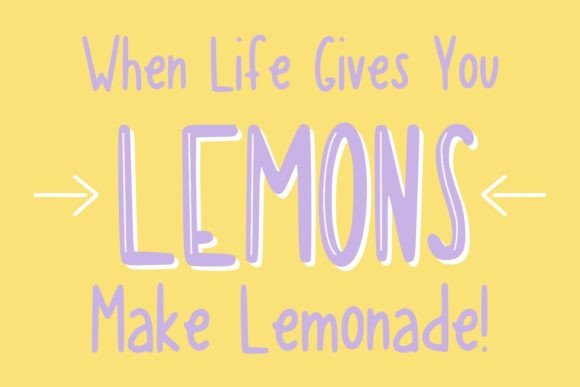 Lemon Lavender Font PNG with transparent background - Preview 2