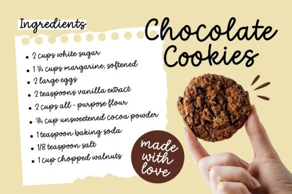 Love Cookies Font PNG with transparent background - Preview 2