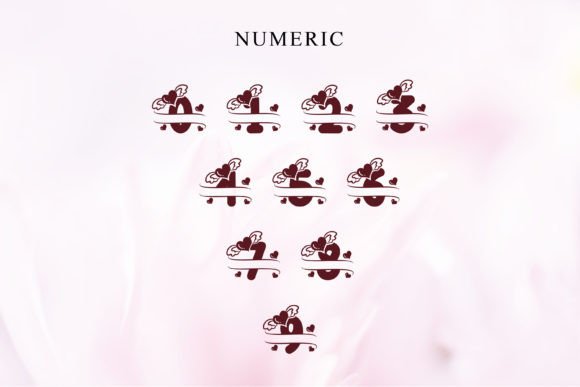 Love Wing Valentine Font PNG with transparent background - Preview 3