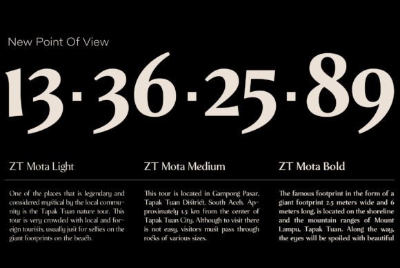 Mota Font font preview - 5