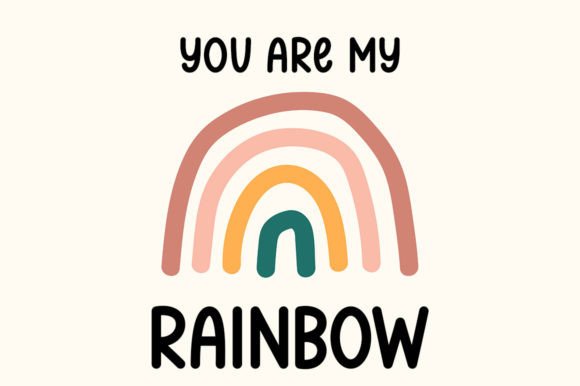 Rainbow Cupcake Duo Font PNG with transparent background - Preview 1