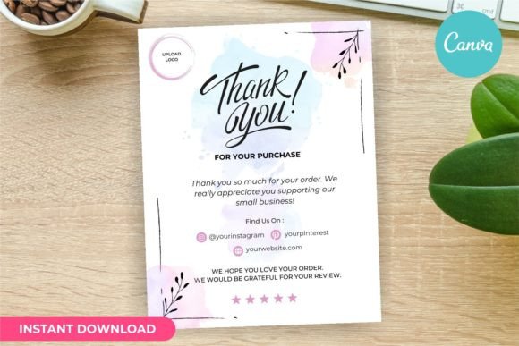 Thank You Card Business Template Canva