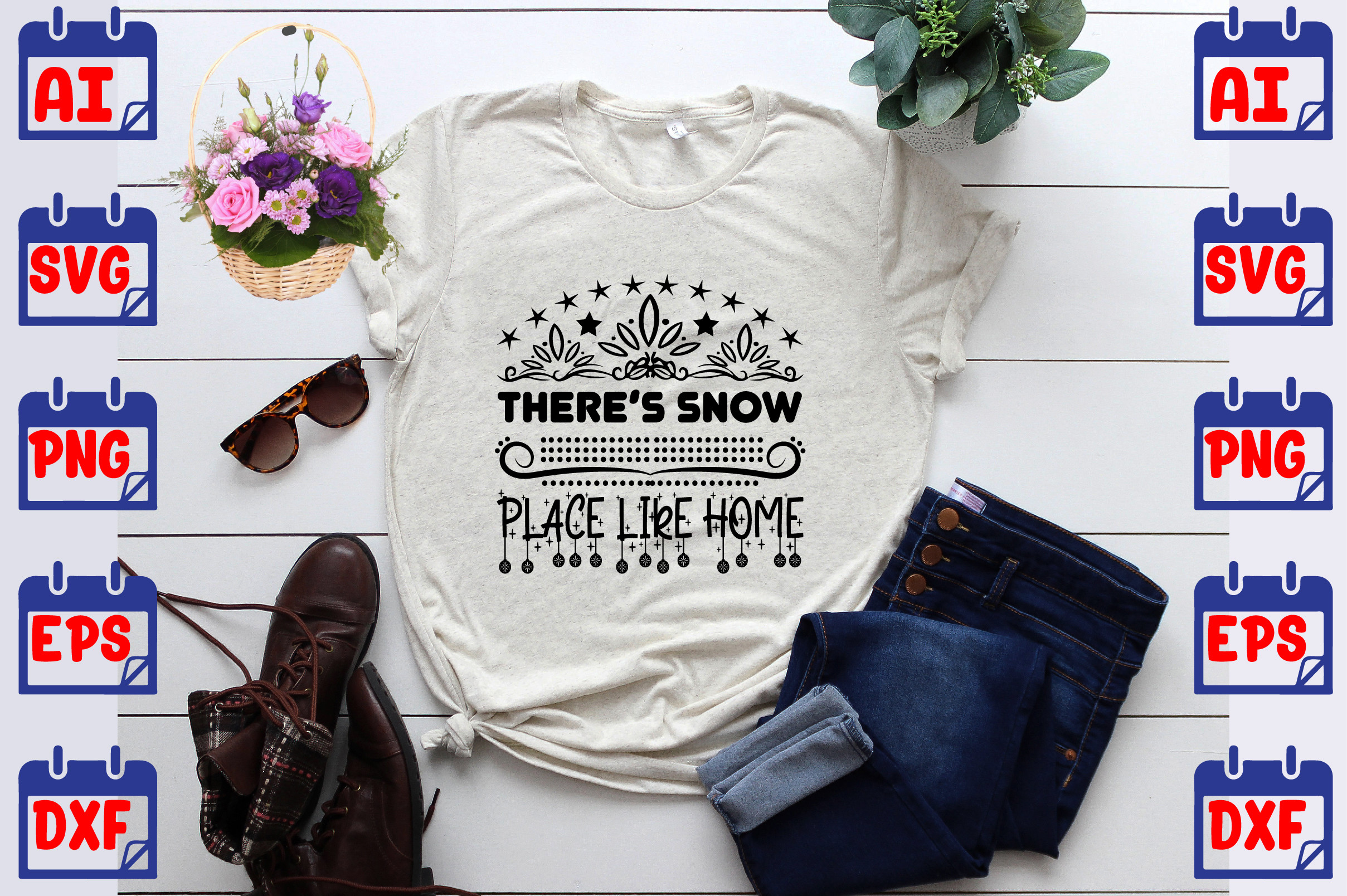 There’s Snow Place Like Home Graphic by IMRANHOSSEN4U · Creative Fabrica