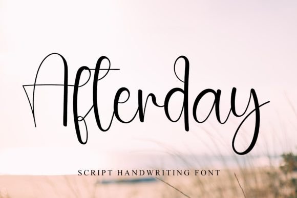 Afterday Fontes Script Fonte Por Bintang Studio