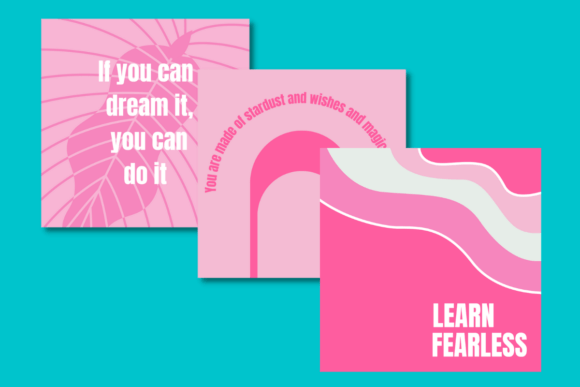 Bright Pink Instagram Post Template Graphics 7