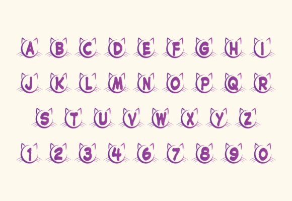 Cat Monogram Font - Preview 1