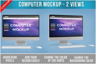 Computer Mockup with Keyboard and Mouse Graphic by gustavocomunello ...