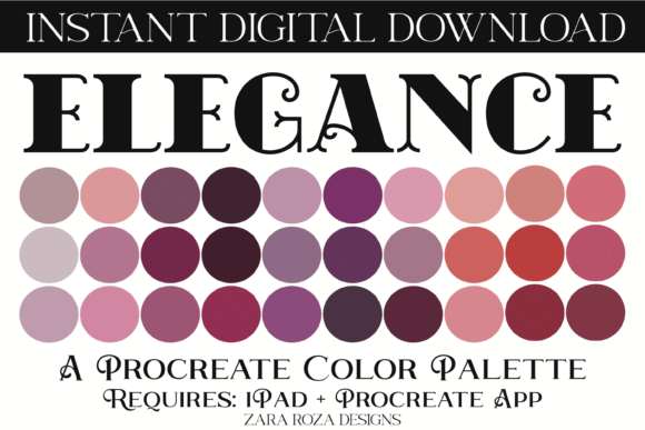 Elegance Procreate Color Palette Graphics