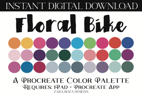 Floral Bike Procreate Color Palette