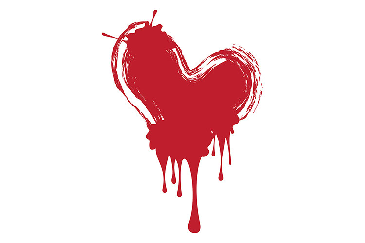 Grunge Red Heart