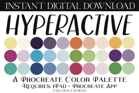Hyperactive Procreate Color Palette