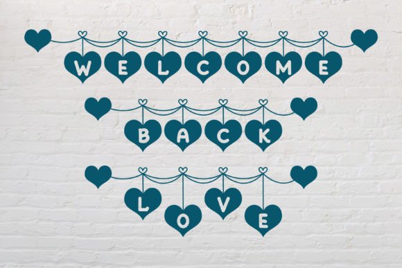 Love Link Font PNG with transparent background - Preview 3