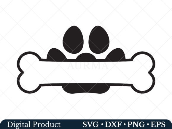 Paw Print Svg, Dog Bone Svg