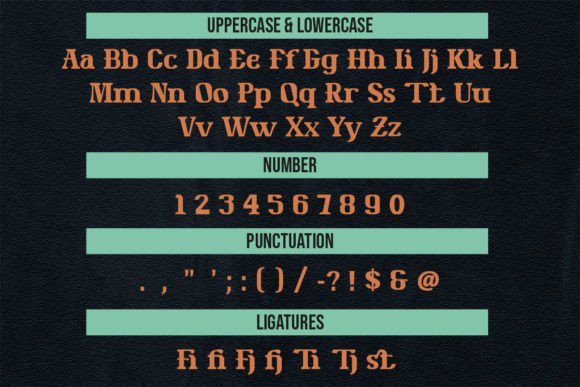 Romansa Vintage Font PNG with transparent background - Preview 2