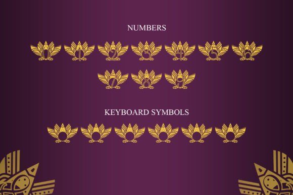 Seed Lotus Mandala Font PNG with transparent background - Preview 4