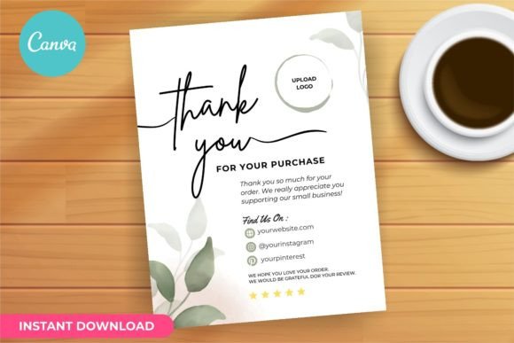 Thank You Card Business Template Canva