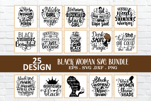 Black Woman SVG Bundle Graphic by PrintableStore · Creative Fabrica