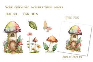 Fairy House Watercolor Fairy Clipart Graphic by Magiclily · Creative ...