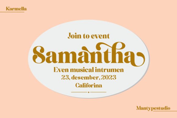 Karmella Font PNG with transparent background - Preview 1