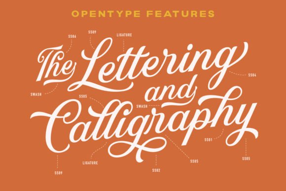 Morchain Script Font PNG with transparent background - Preview 1