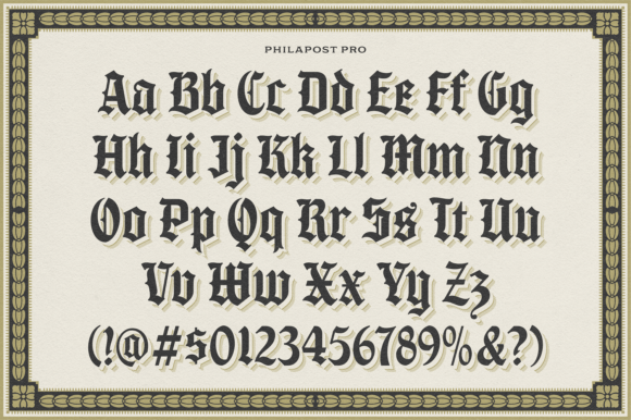 Philapost Font PNG with transparent background - Preview 1
