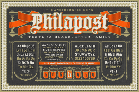 Philapost Font PNG with transparent background - Preview 2
