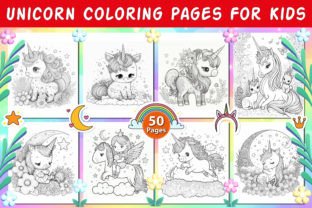 CUTE UNICORN COLORING PAGES for KIDS Graphic by Milon Store · Creative ...
