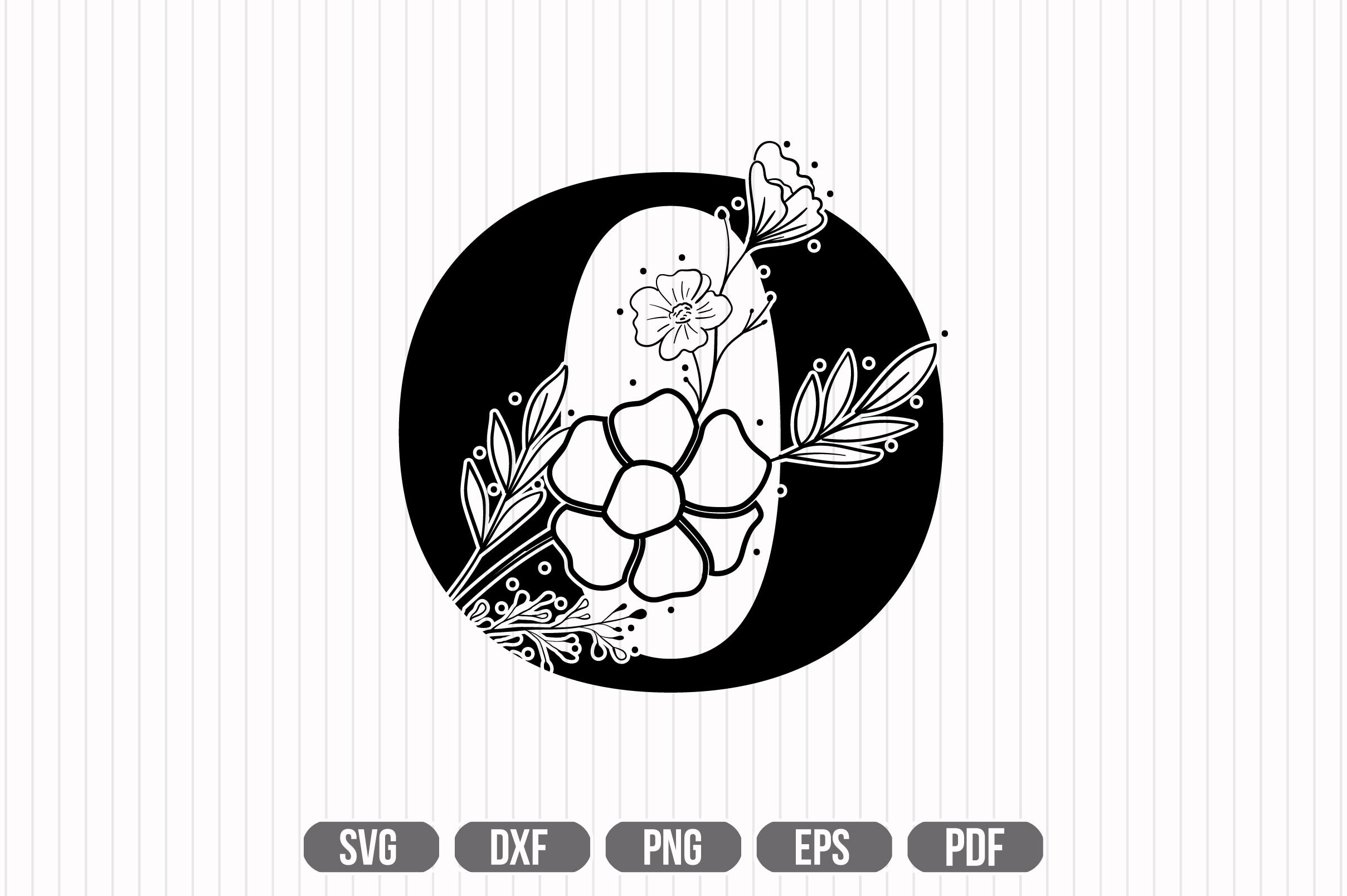 O Floral Capital Alphabet Svg Illustration par Craft Store · Creative ...