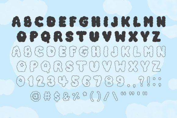 Cloudy Font - Preview 1
