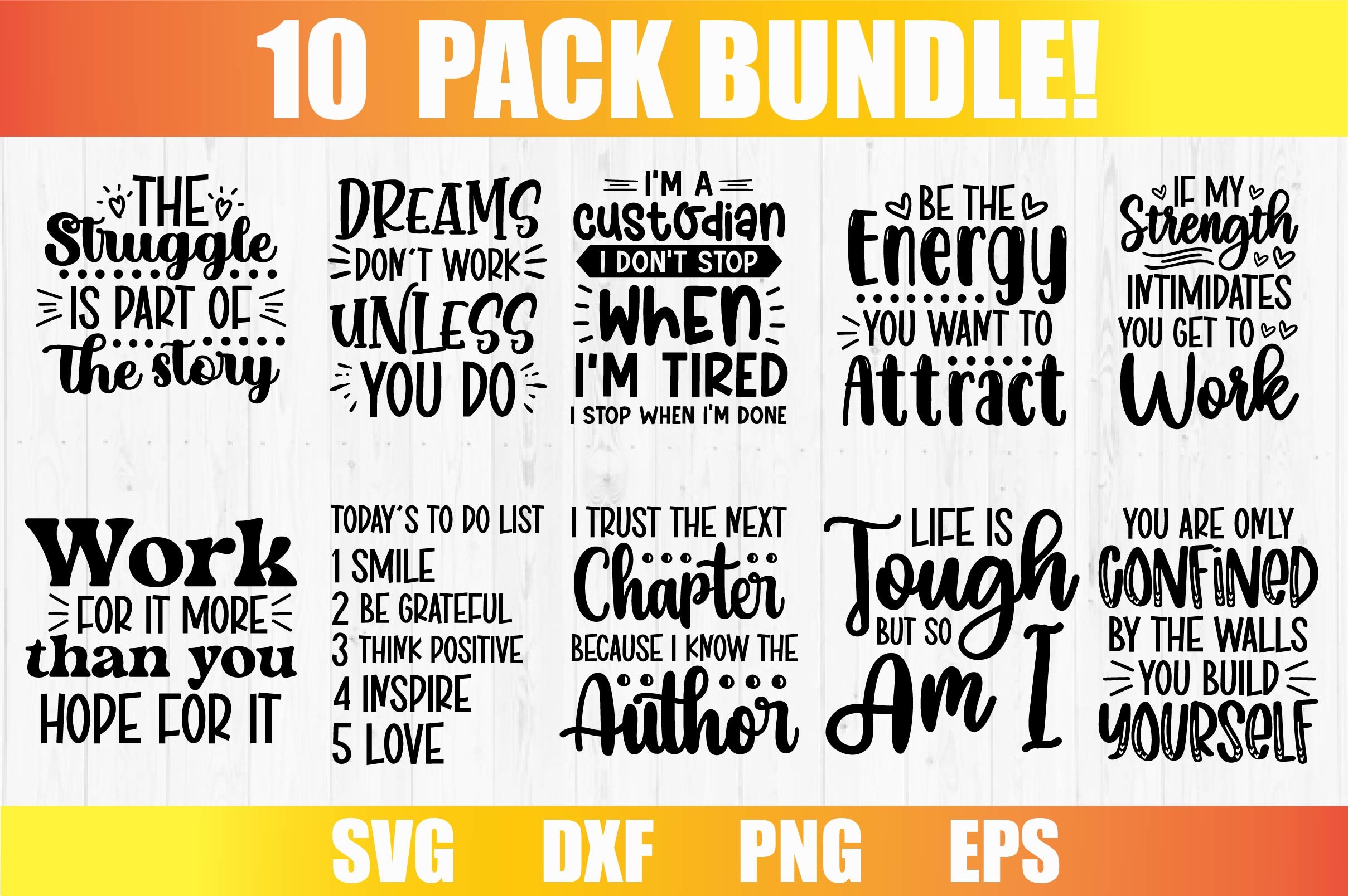 Motivational Quotes Svg Bundle Graphic by sadiqul7383 · Creative Fabrica