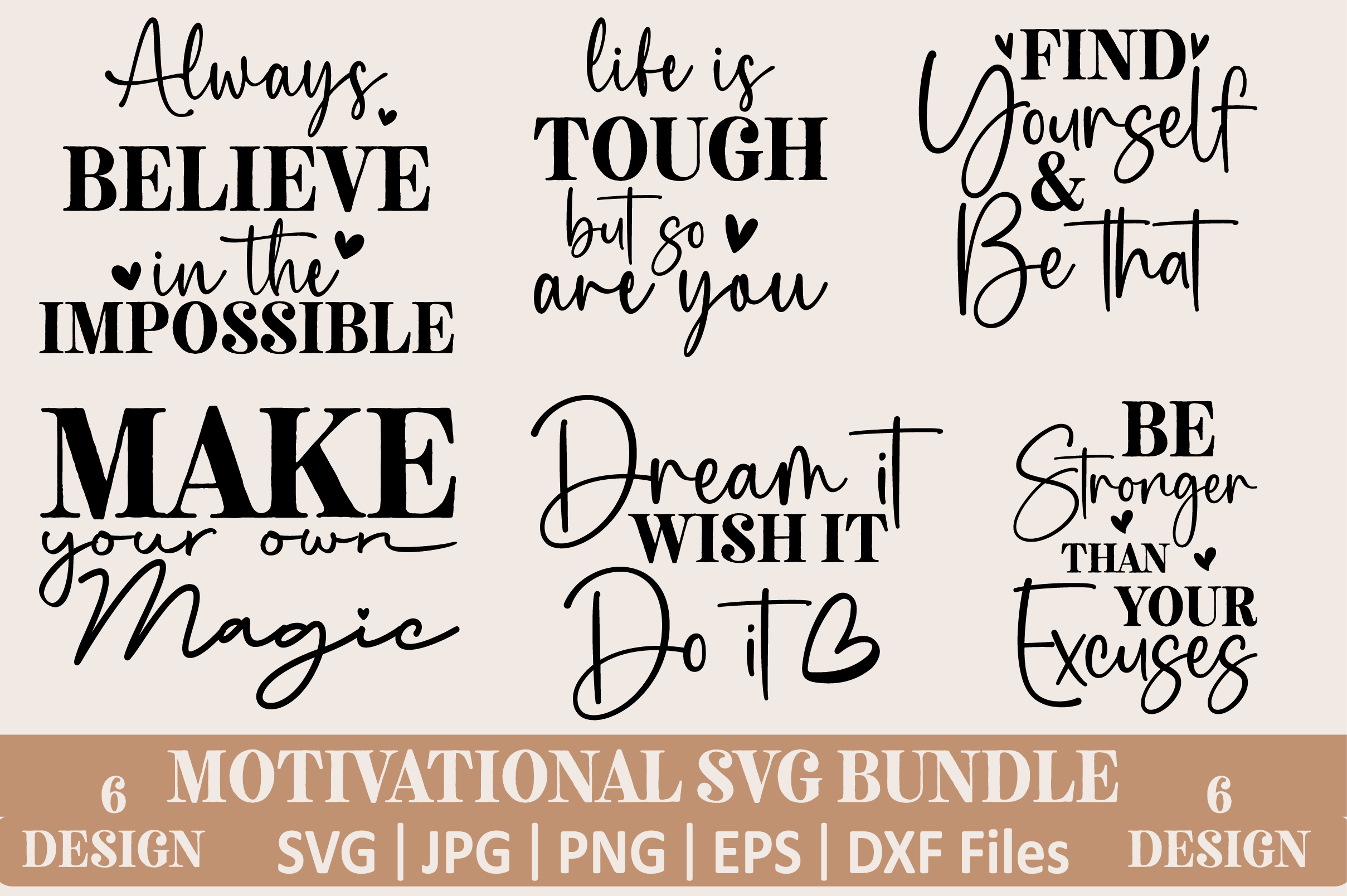 Motivational Quotes Svg Bundle