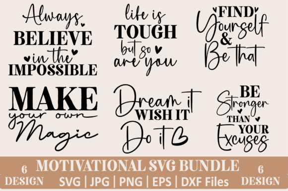 Motivational Quotes Svg Bundle Graphic Crafts By designsquad8593